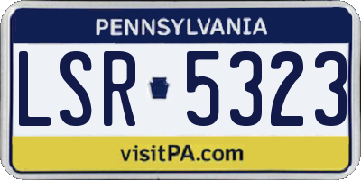 PA license plate LSR5323