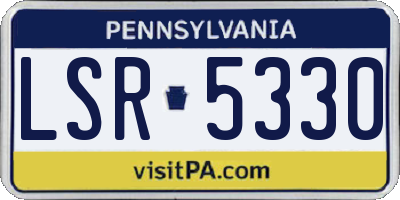 PA license plate LSR5330
