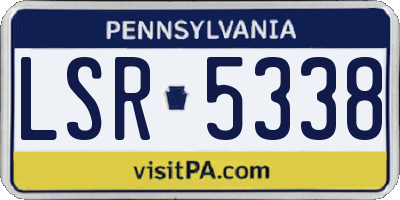 PA license plate LSR5338