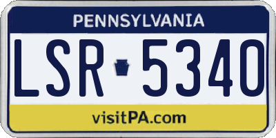 PA license plate LSR5340