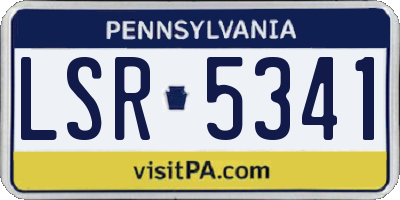 PA license plate LSR5341