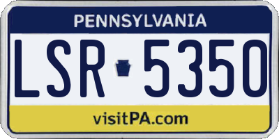 PA license plate LSR5350