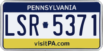 PA license plate LSR5371