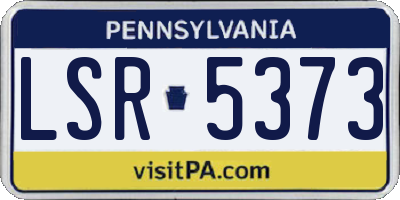 PA license plate LSR5373