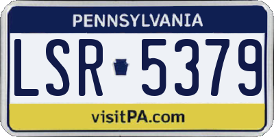 PA license plate LSR5379