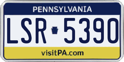 PA license plate LSR5390