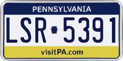 PA license plate LSR5391