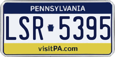 PA license plate LSR5395