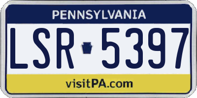 PA license plate LSR5397