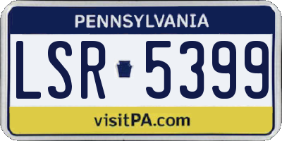 PA license plate LSR5399