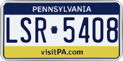 PA license plate LSR5408