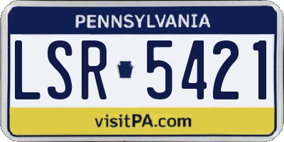 PA license plate LSR5421