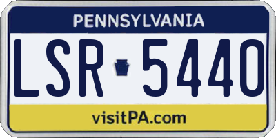 PA license plate LSR5440
