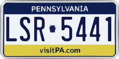 PA license plate LSR5441