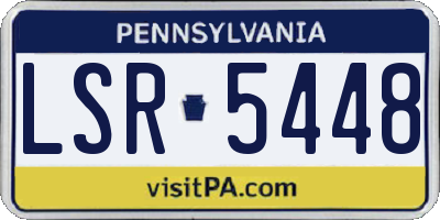 PA license plate LSR5448