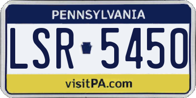 PA license plate LSR5450