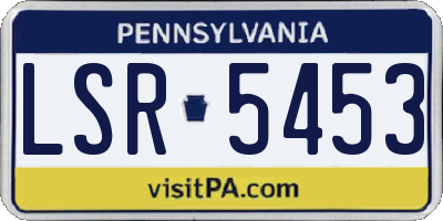 PA license plate LSR5453