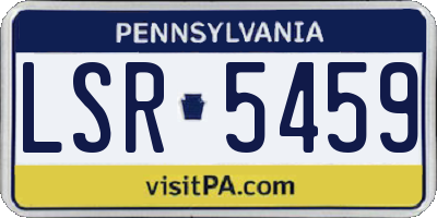 PA license plate LSR5459