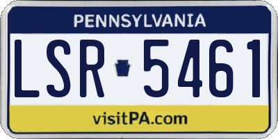 PA license plate LSR5461