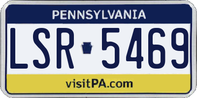 PA license plate LSR5469