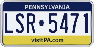 PA license plate LSR5471