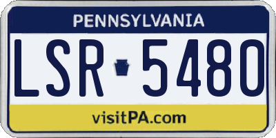 PA license plate LSR5480
