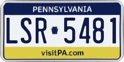 PA license plate LSR5481