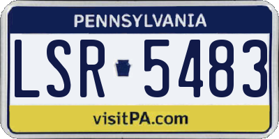 PA license plate LSR5483