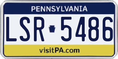 PA license plate LSR5486
