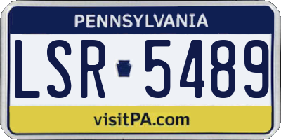PA license plate LSR5489