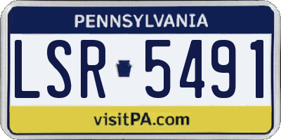 PA license plate LSR5491