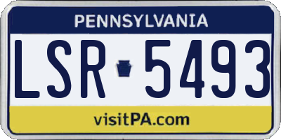 PA license plate LSR5493
