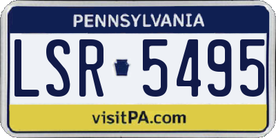 PA license plate LSR5495