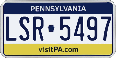PA license plate LSR5497