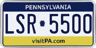 PA license plate LSR5500