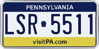 PA license plate LSR5511