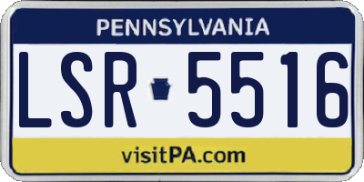 PA license plate LSR5516