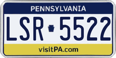 PA license plate LSR5522