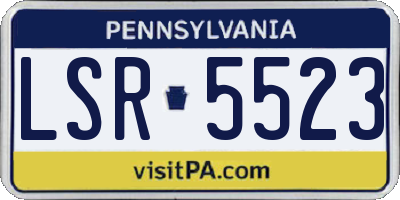 PA license plate LSR5523