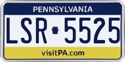 PA license plate LSR5525