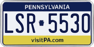 PA license plate LSR5530