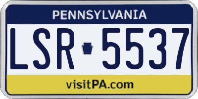 PA license plate LSR5537