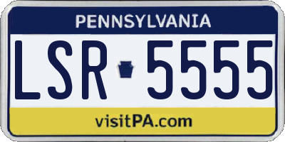 PA license plate LSR5555