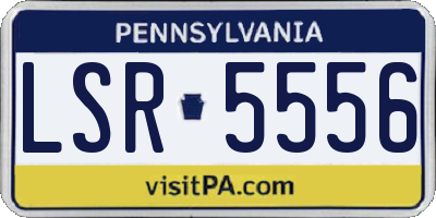 PA license plate LSR5556