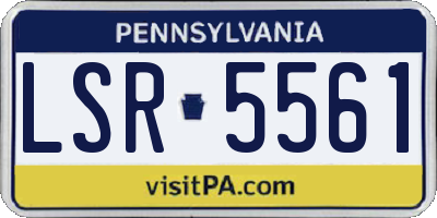 PA license plate LSR5561