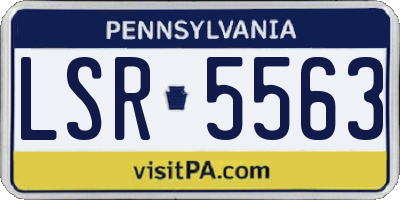 PA license plate LSR5563