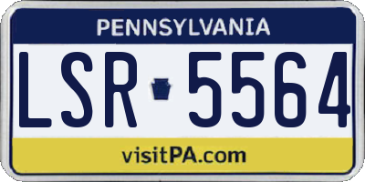 PA license plate LSR5564