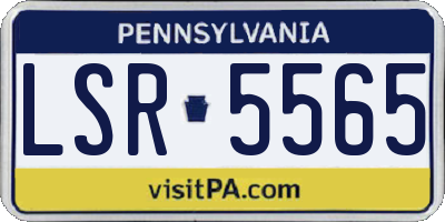 PA license plate LSR5565