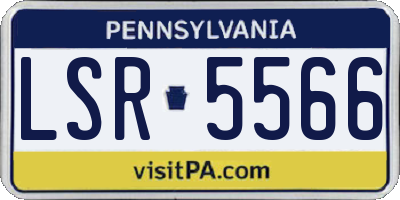 PA license plate LSR5566