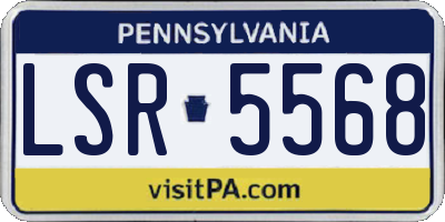 PA license plate LSR5568